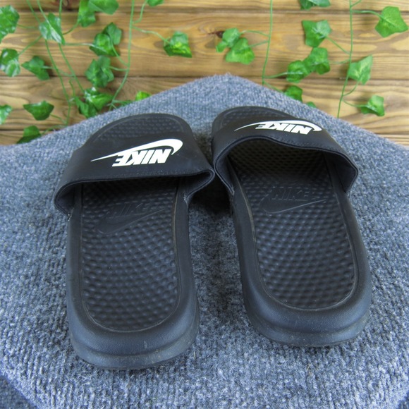 Nike Slide Benassi Boys Y 7 Medium Sandal Black Synthetic Slip On - Picture 4 of 7